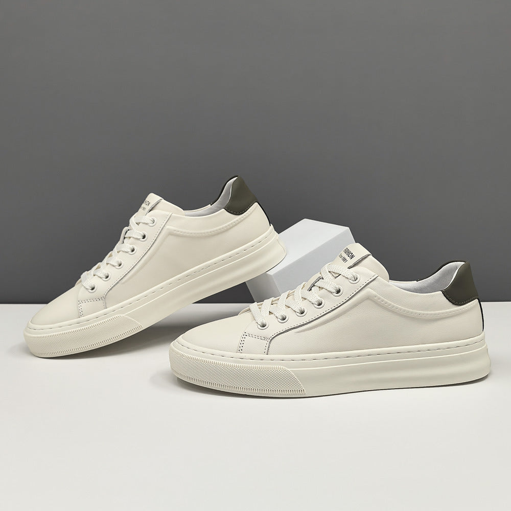 Men Fashion Leather Soft Flat Casual Shoes-RAIIFY