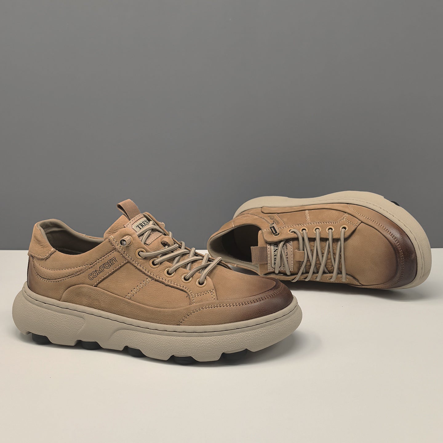 Men's Retro Quilted Leather Slip-on Casual Shoes-RAIIFY