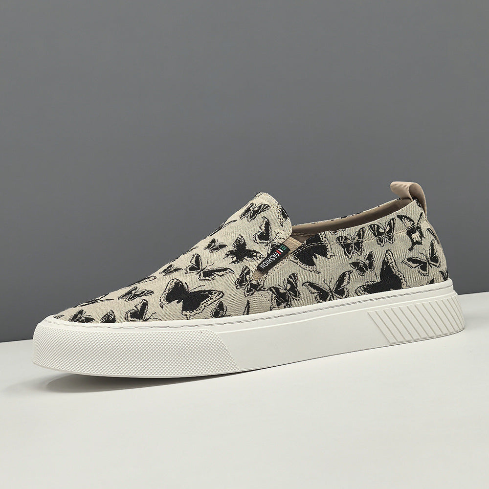 Men Fashion Knitted Canvas Flat Casual Loafers-RAIIFY