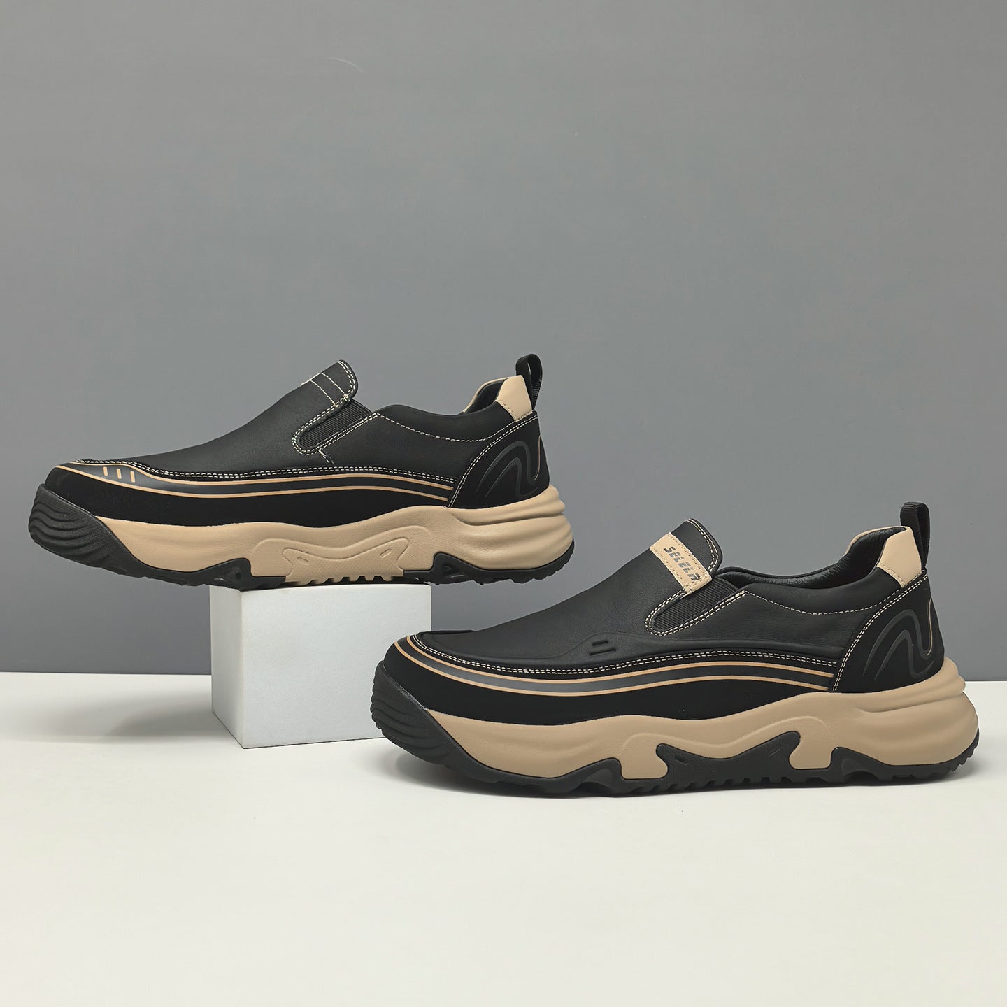 Men's Fashion Breathable Leather Casual Loafers-RAIIFY