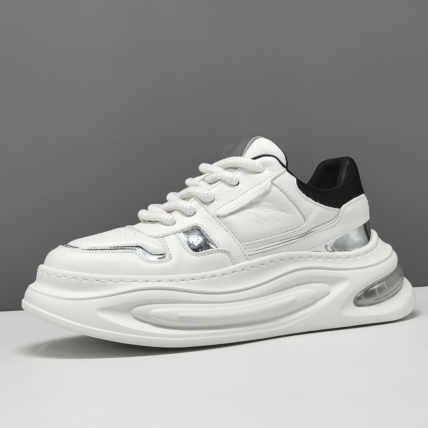 Men's Fashion Quilted Leather Casual Sneakers-RAIIFY