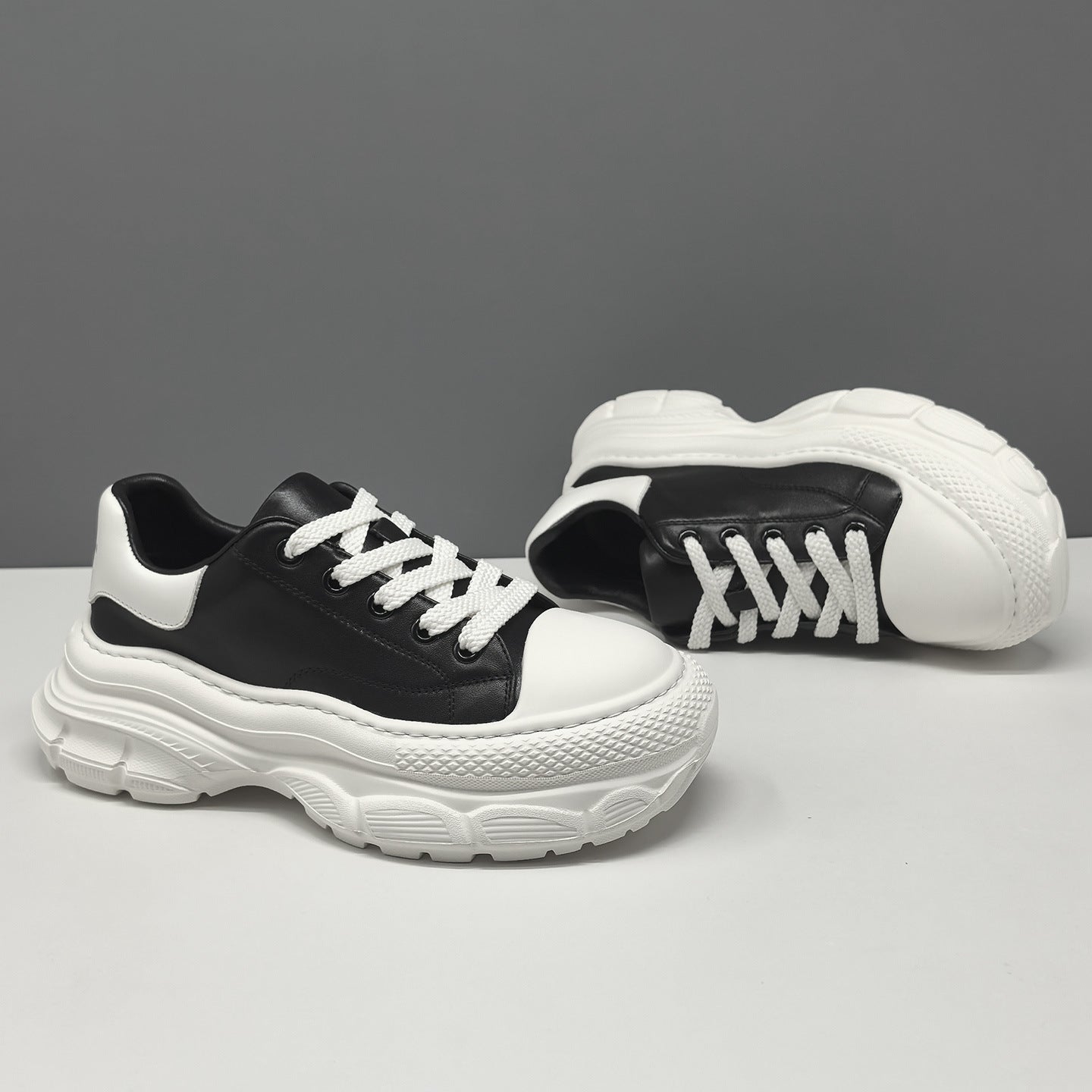 Men's Fashion Leather Casual Sneakers-RAIIFY
