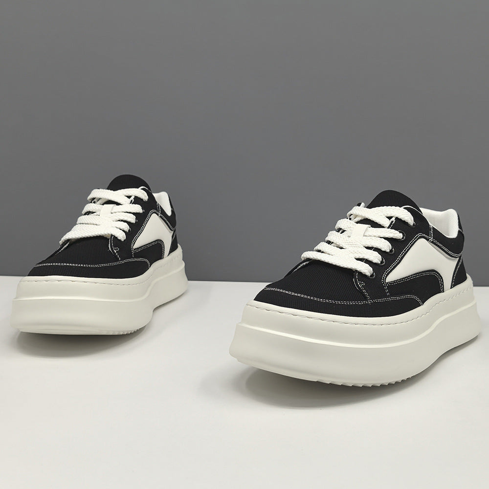 Men Fashion Quilted Breathable Canvas Casual Sneakers-RAIIFY