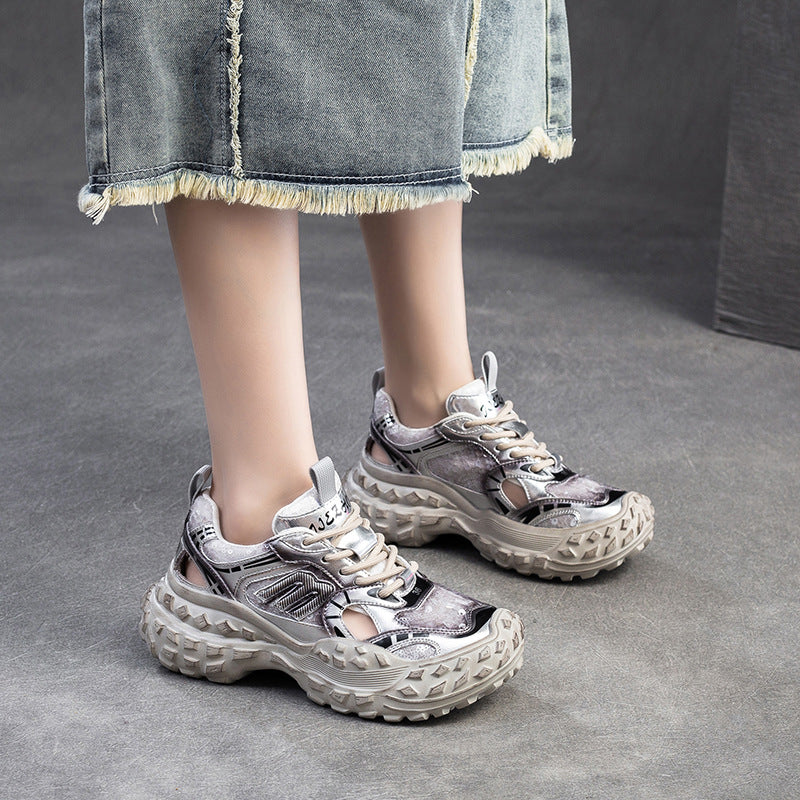 Women Summer Hollow Fashion Thick Soled Casual Shoes-RAIIFY