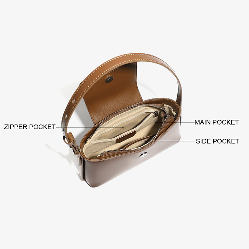 Women's Minimalist Fashion Leather Underarm & Shoulder Bag-RAIIFY