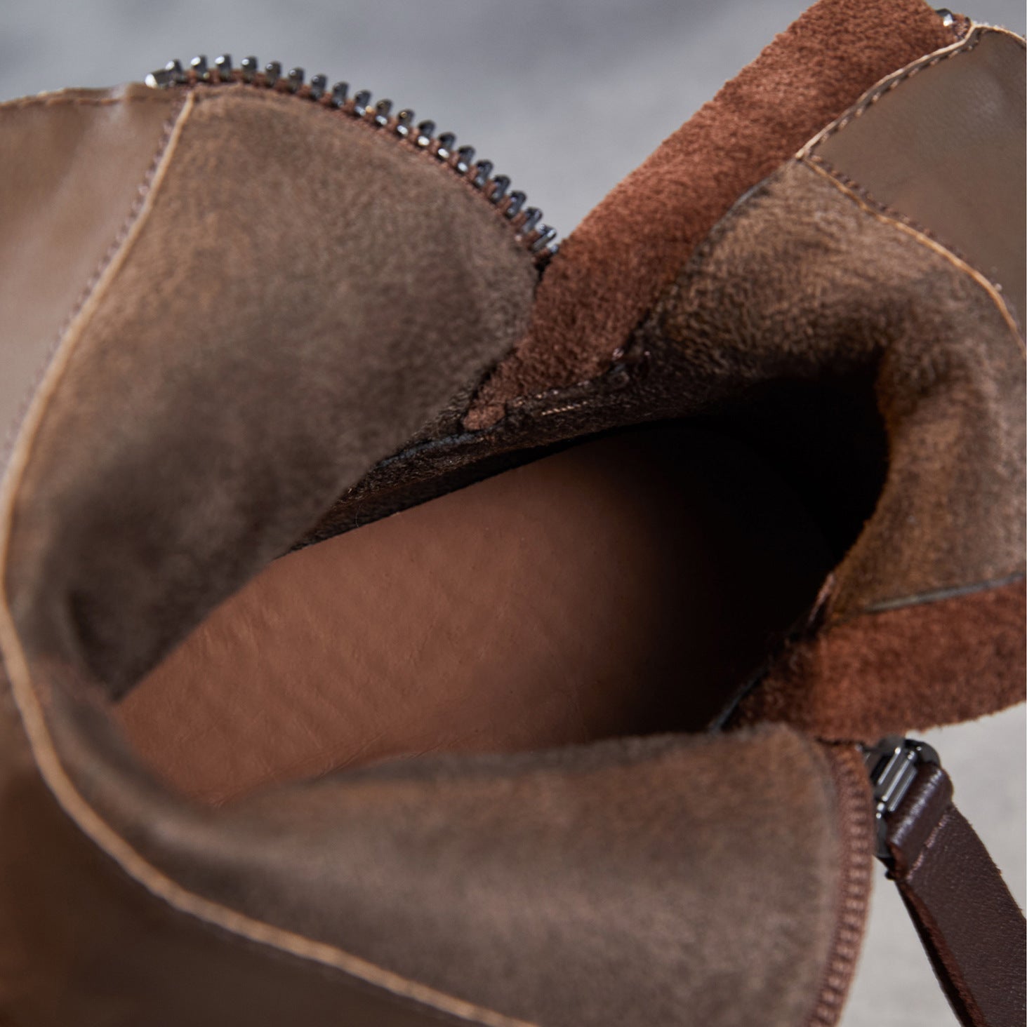 Women's Vintage Leather Furred Comfort Boots-RAIIFY