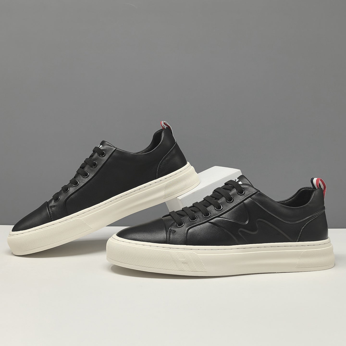 Men's Minimalist Leather Flat Casual Shoes-RAIIFY