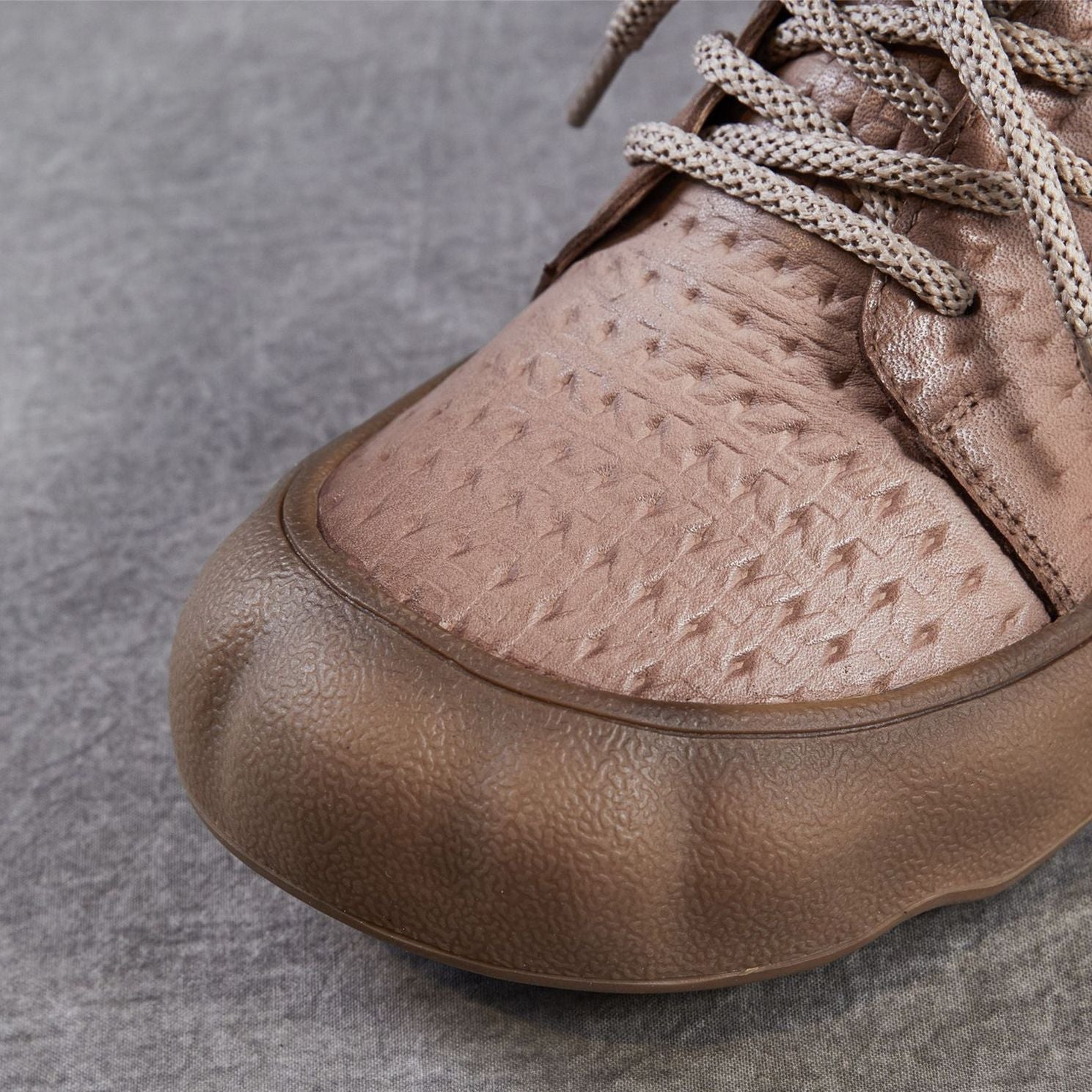 Women's Retro Plaited Embossed Leather Casual Shoes-RAIIFY