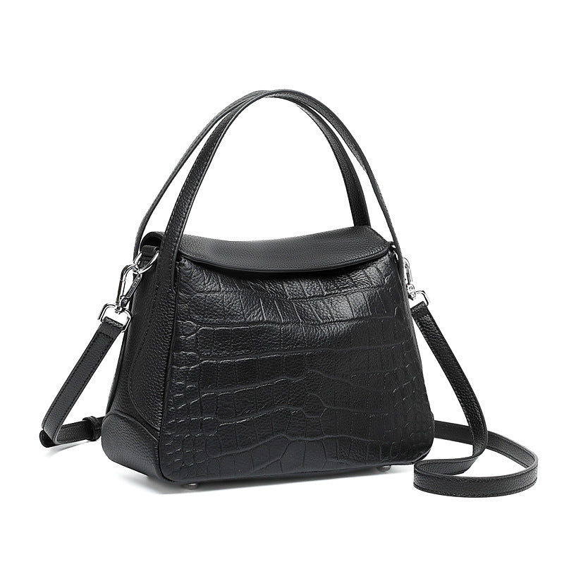 Women’s Crocodile - Embossed Leather Crossbody Bag-RAIIFY