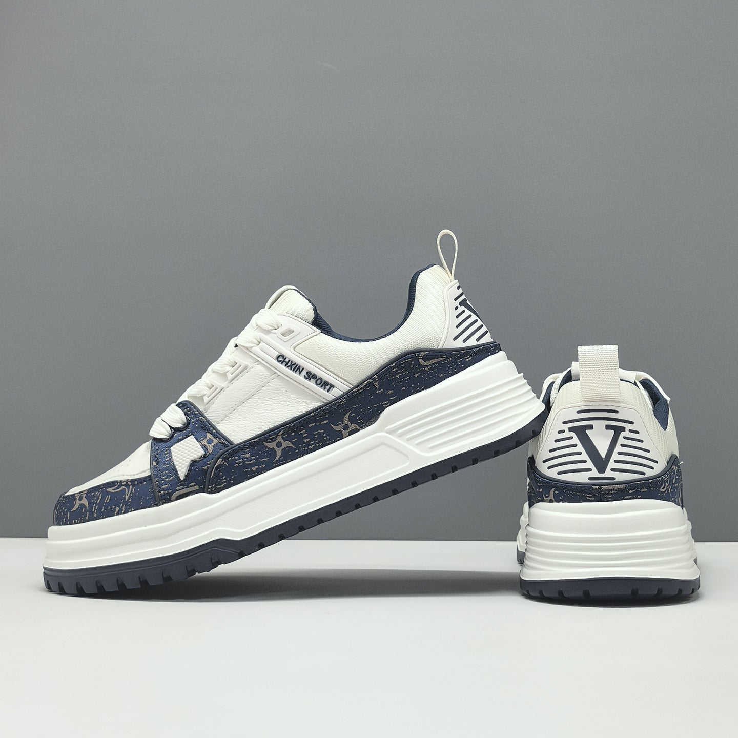 Men's Stylish Patchwork Flat Casual Sneakers-RAIIFY