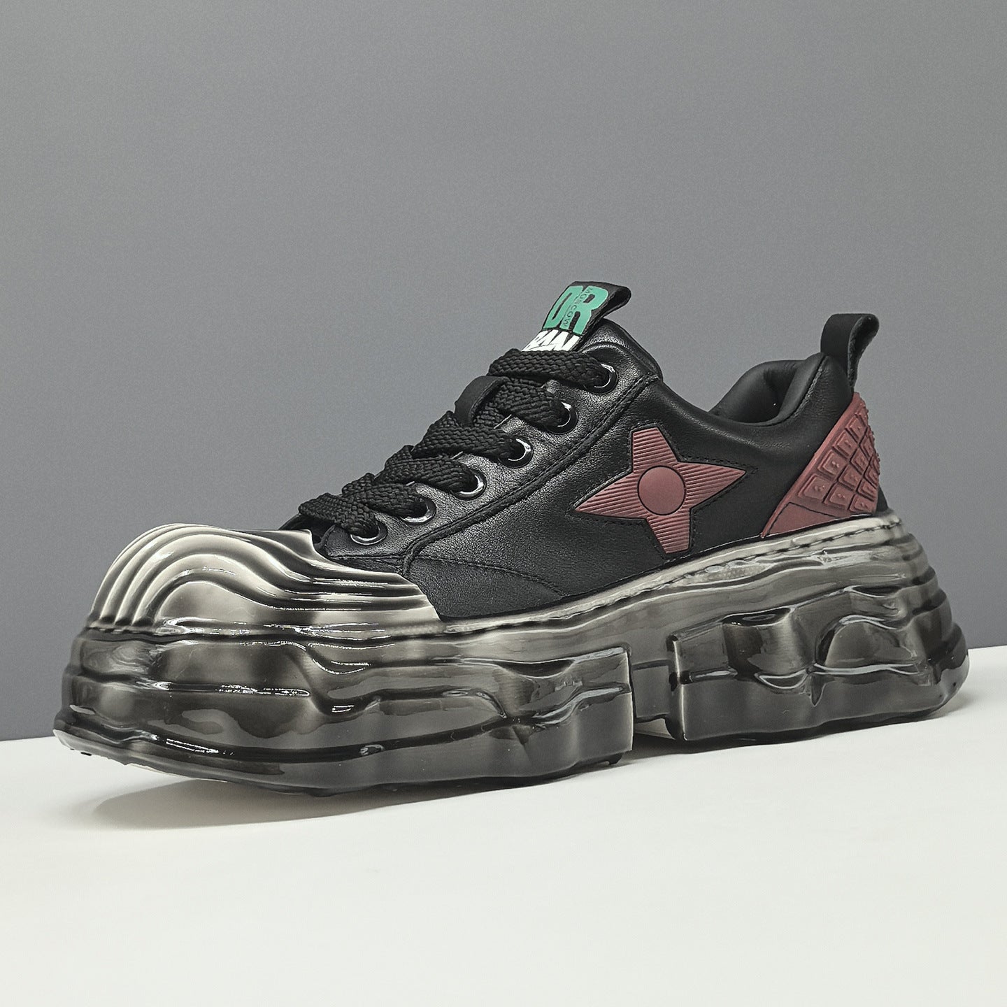 Men's Fashion Leather Platform Casual Sneakers-RAIIFY