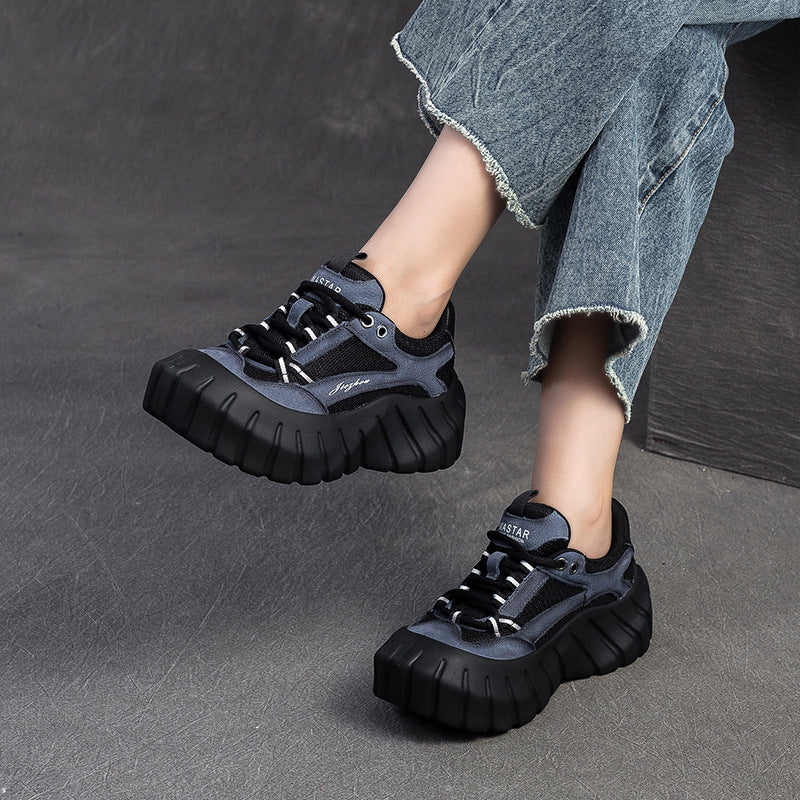 Women Fashion Color Matching Breathable Platform Sneakers-RAIIFY