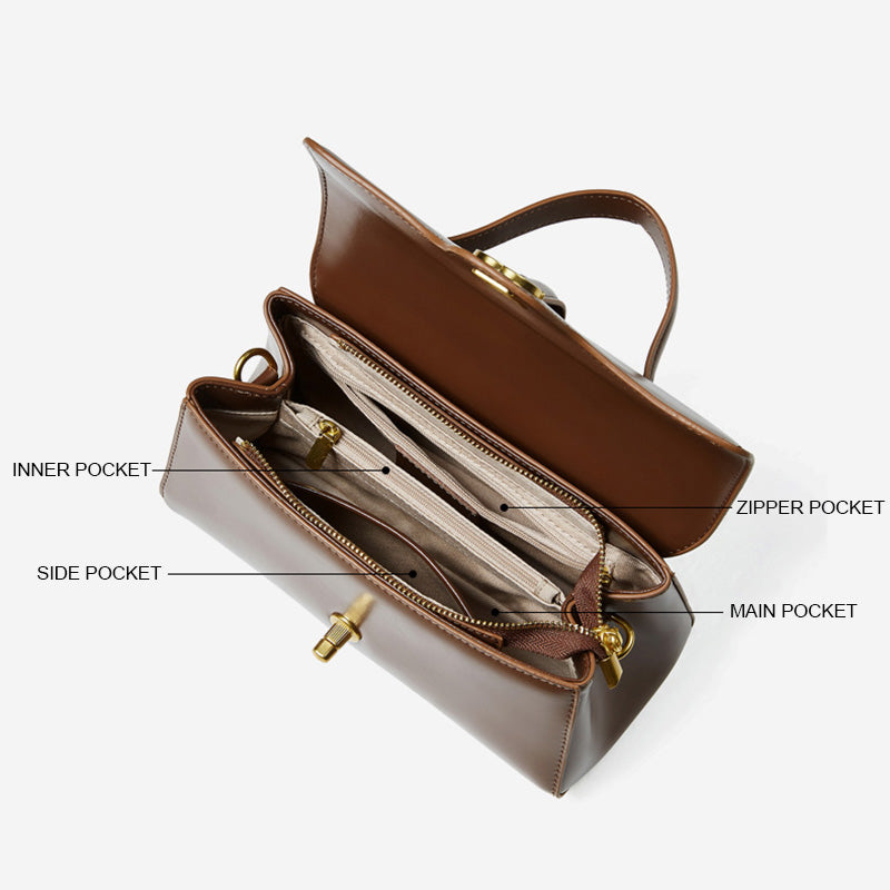 Women’s Genuine Leather Retro Crossbody Bag-RAIIFY