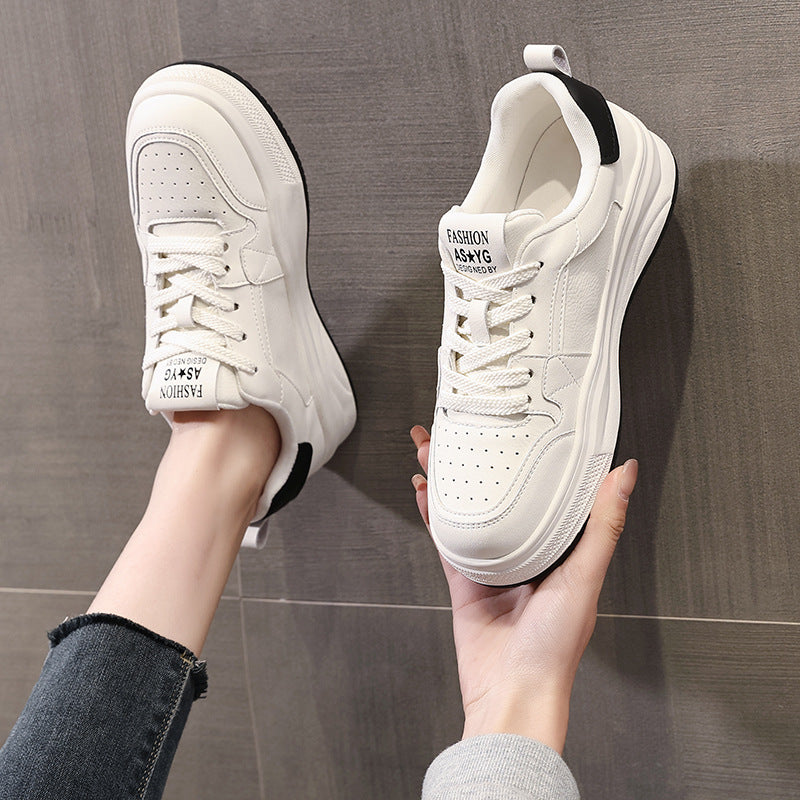 Women's Stylish Quilted Leather Flat Casual Sneakers-RAIIFY