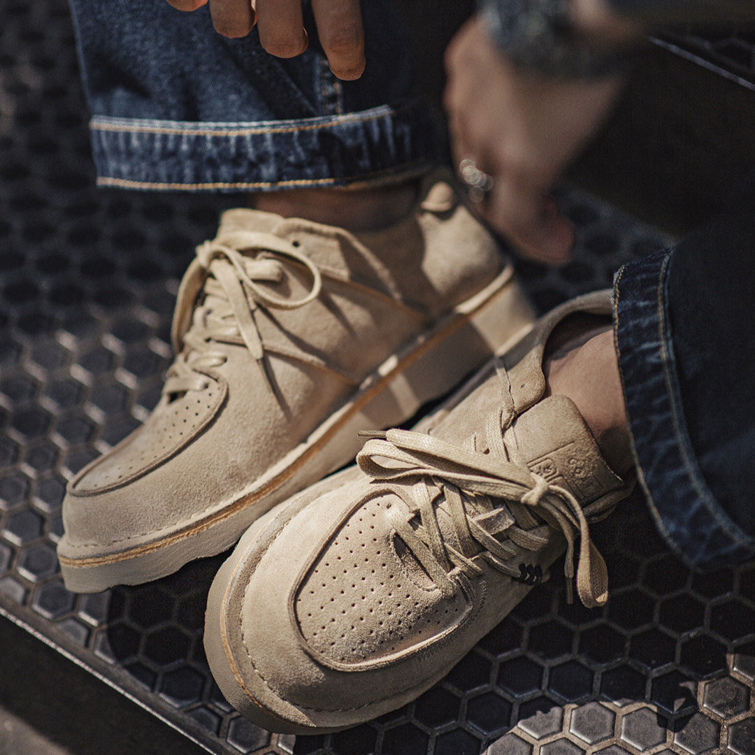 Men's Vintage Breathable Leather Flat Casual Shoes-RAIIFY