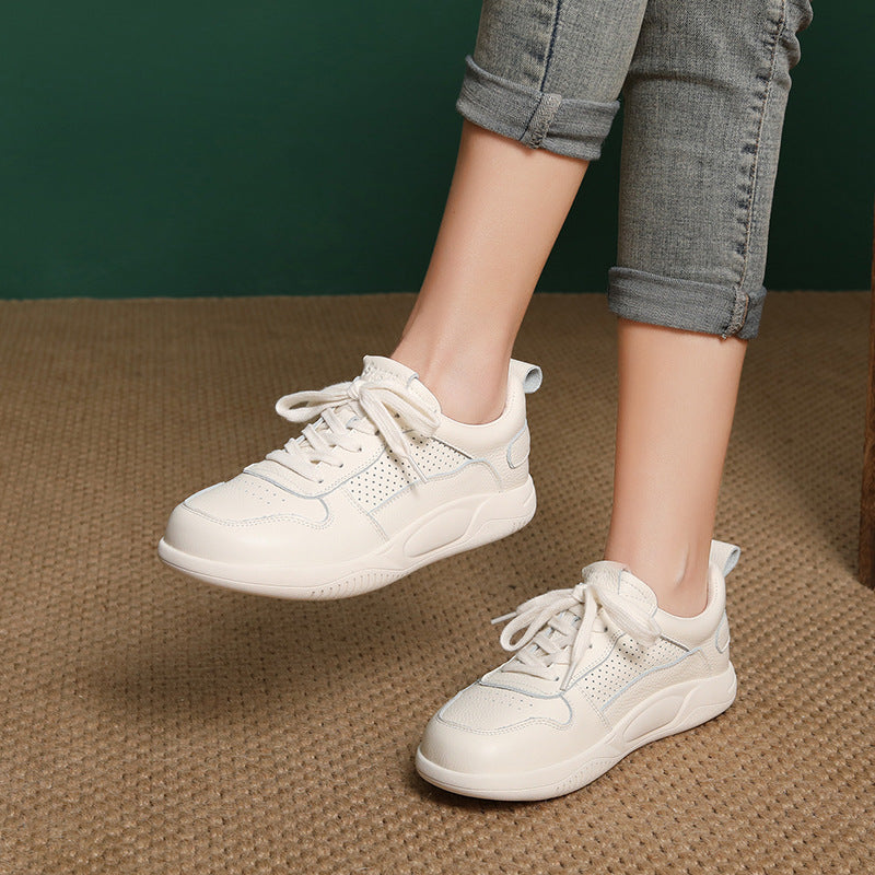 Women's Stylish Breathable Quilted Leather Casual Shoes-RAIIFY