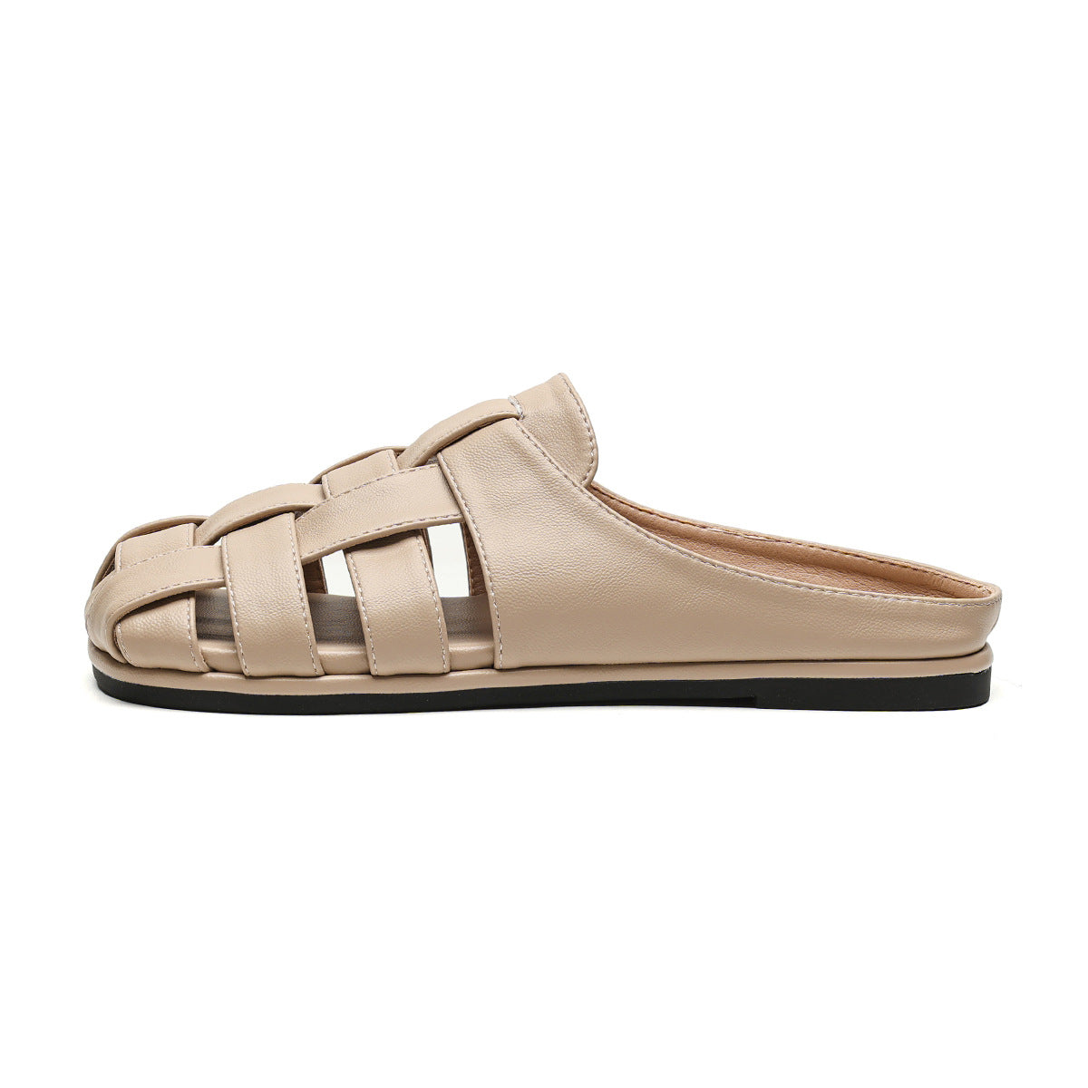 Women Handmade Plaited Soft Leather Casual Sandals-RAIIFY