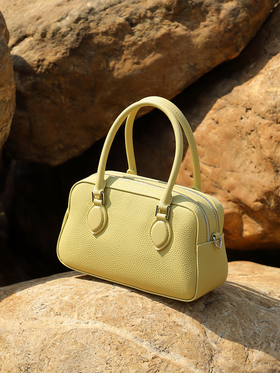 Women's Fashion Leather Mini Boston Bag-RAIIFY