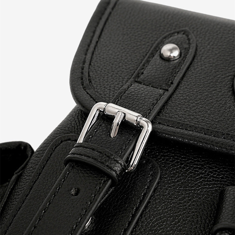 Women's Minimalist Plain Leather Casual Backpack-RAIIFY