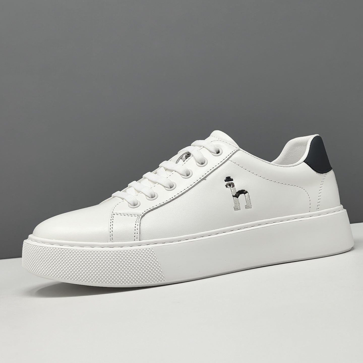 Men's Fashion Embroidery Leather Skate Shoes-RAIIFY