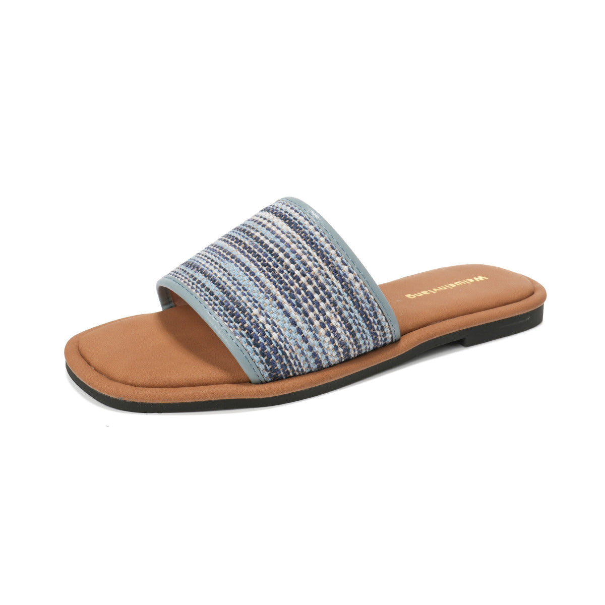 Women's Fashion Woven Flat Casual Slides-RAIIFY