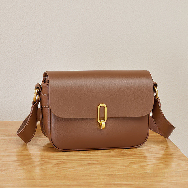 Women's Minimalist Plain Leather Shoulder Cross Body bag-RAIIFY