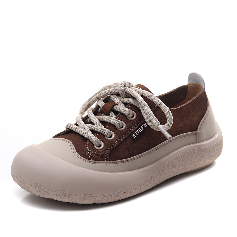 Women's Fashion Soft Leather Flat Casual Shoes-RAIIFY