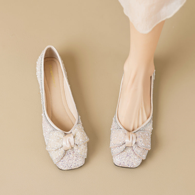Women's Rhinestone Ballet Flats - Autumn Casual Shoes-RAIIFY