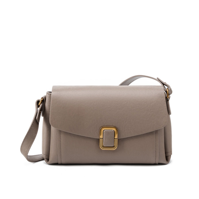 Women Fashion Plain Leather Shoulder Satchel Bag-RAIIFY