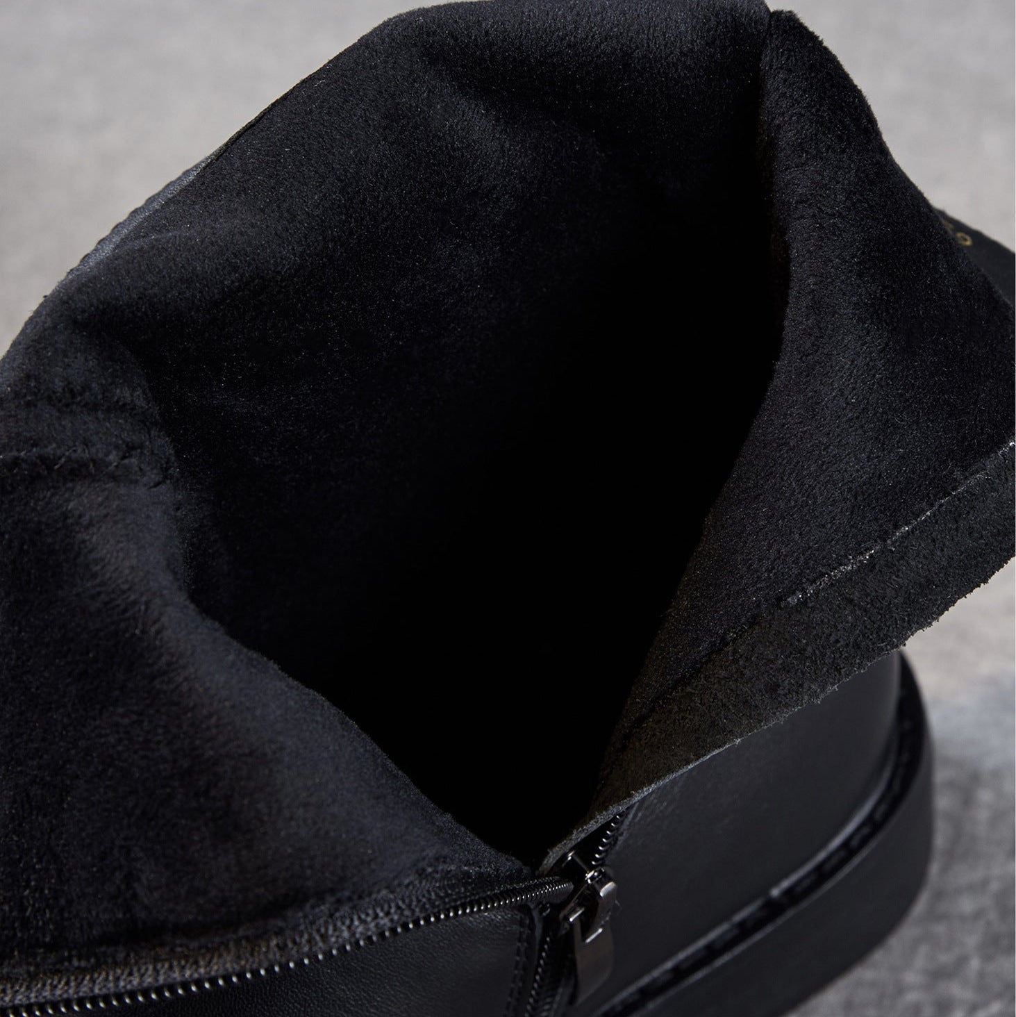 Women's Minimalist Leather Winter Furred Boots-RAIIFY