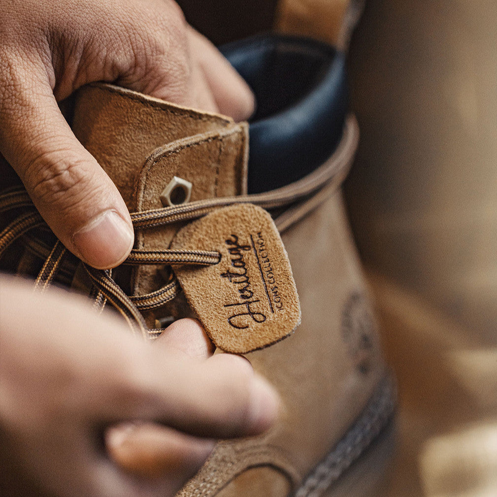 Men's Classic Leather Casual Ankle Work Boots-RAIIFY