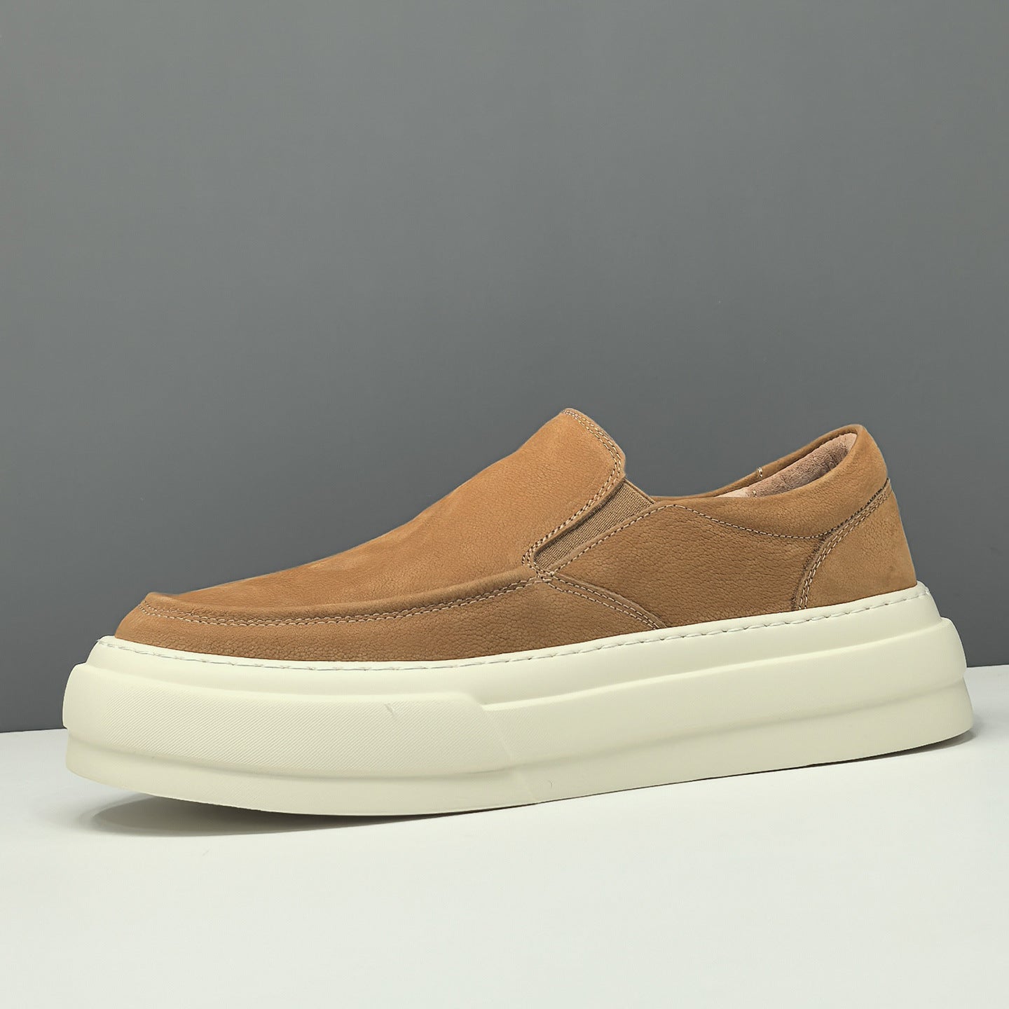 Men's Leather Minimalist Casual Slip-on Loafers-RAIIFY