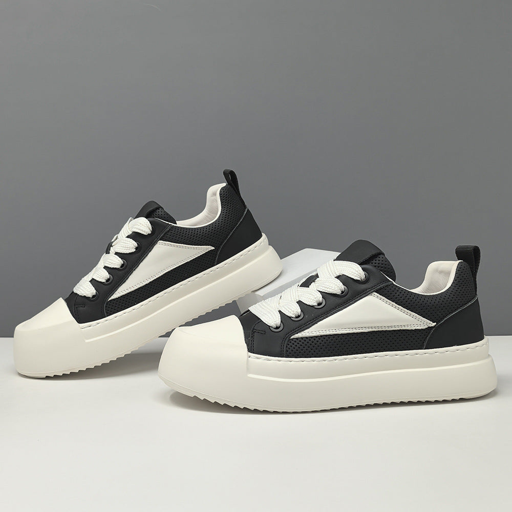 Men's Fashion Hollow Leather Breathable Casual Shoes-RAIIFY