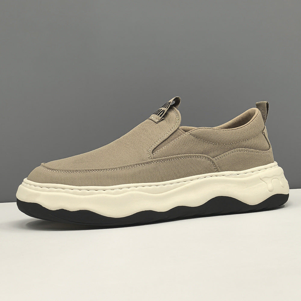 Men Minimalism Plain Breathable Canvas Loafers-RAIIFY