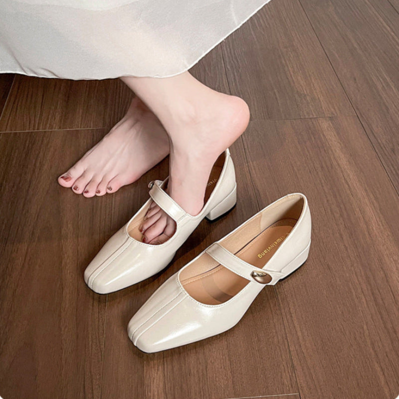 Women's Comfortable Buckle Strap Chunky Heel Mary Janes-RAIIFY