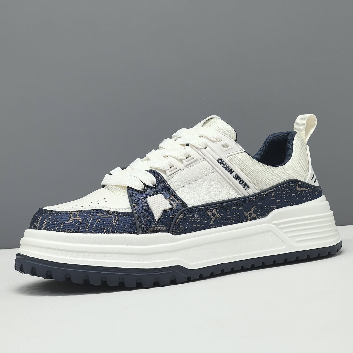 Men's Stylish Patchwork Flat Casual Sneakers-RAIIFY