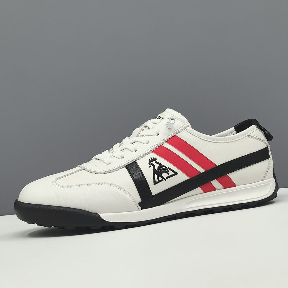 Men Fashion Quilted Leather Slip-on Flat Casual Shoes-RAIIFY