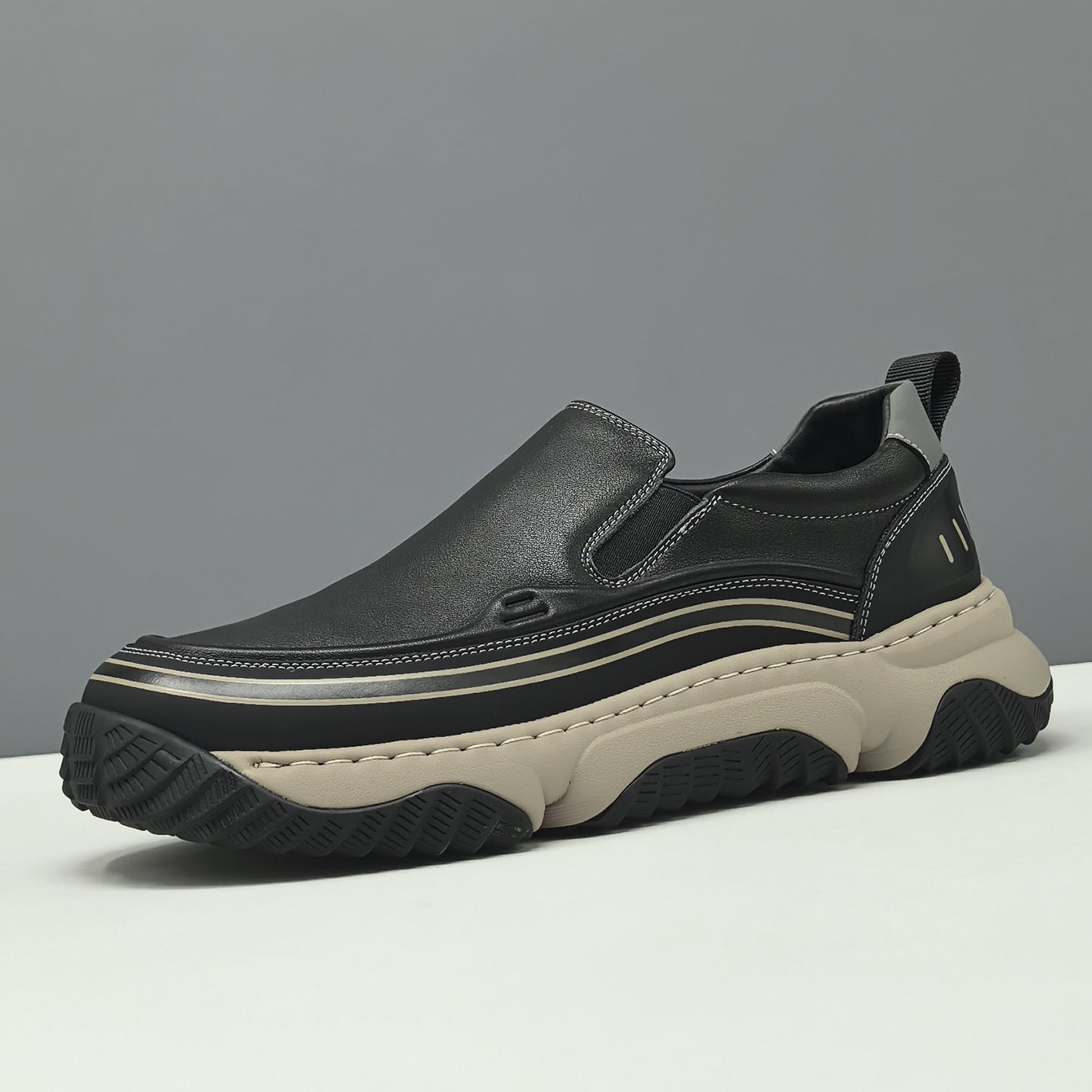 Men's Retro Casual Leather Slip-on Loafers-RAIIFY