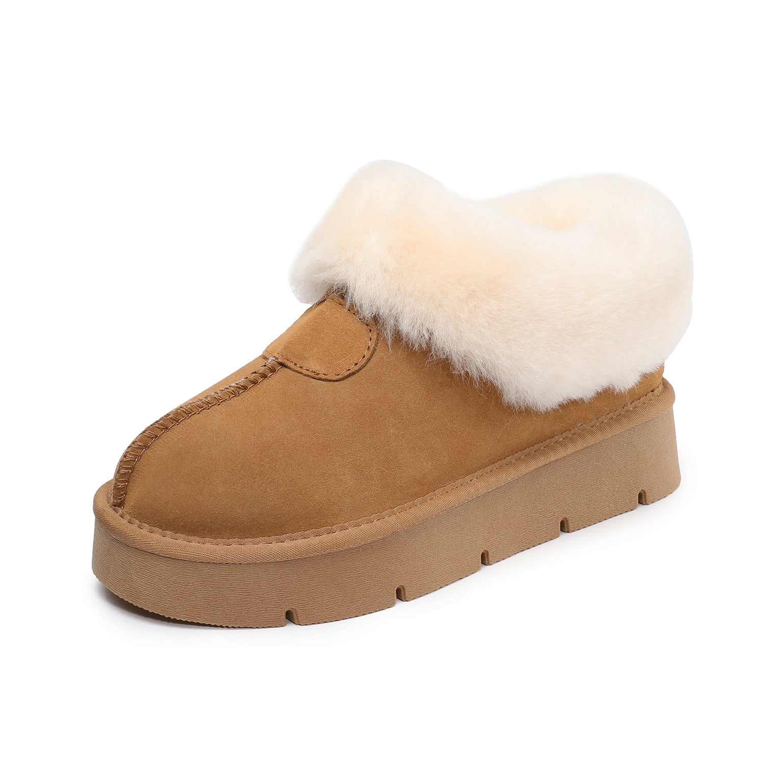 Women's Retro Winter Furred Slip-on Casual Shoes-RAIIFY
