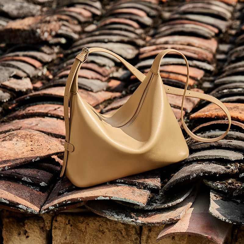 Women's Genuine Leather Soft Casual Hobo Bag-RAIIFY