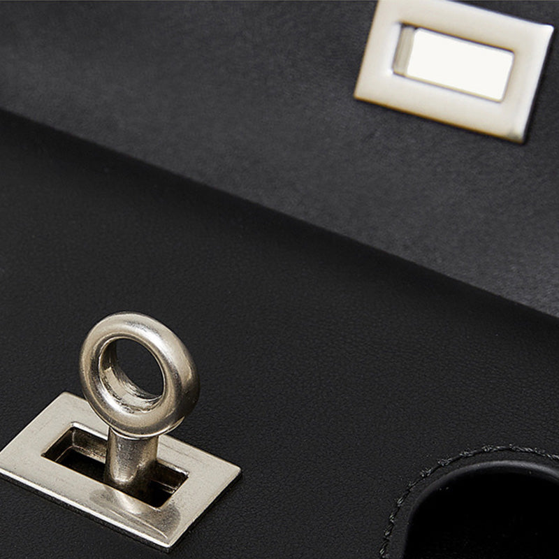 Women's Leather Small Square Handbag Shoulder Crossbody Bag-RAIIFY