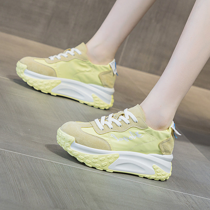 Women's Stylish Suede Canvas Platform Casual Shoes-RAIIFY