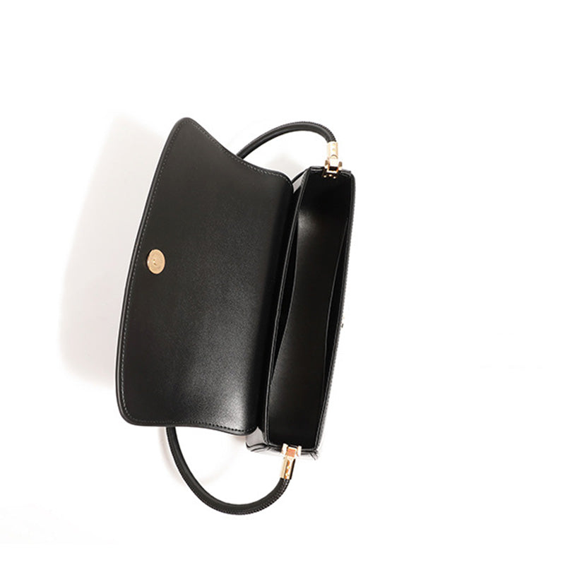 Women's Plain Leather Casual Shoulder Bag-RAIIFY