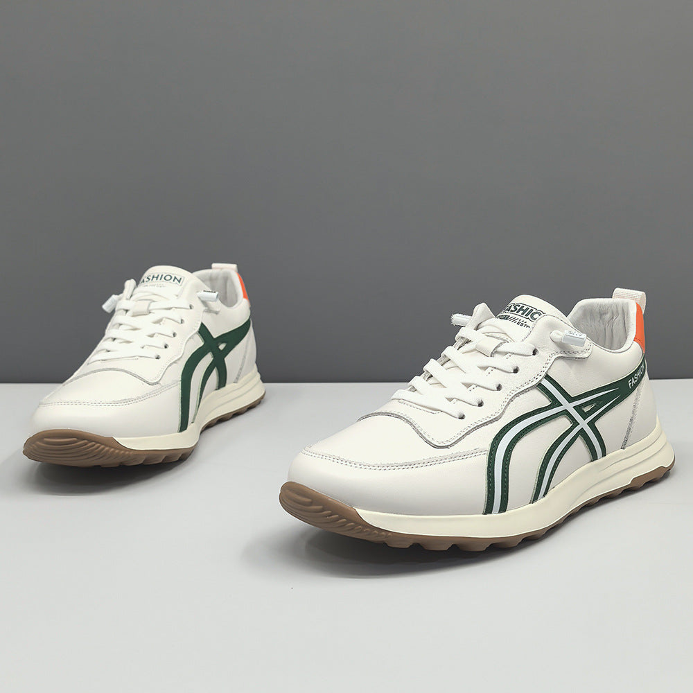 Men Fashion Leather Minimalism Flat Casual Shoes-RAIIFY