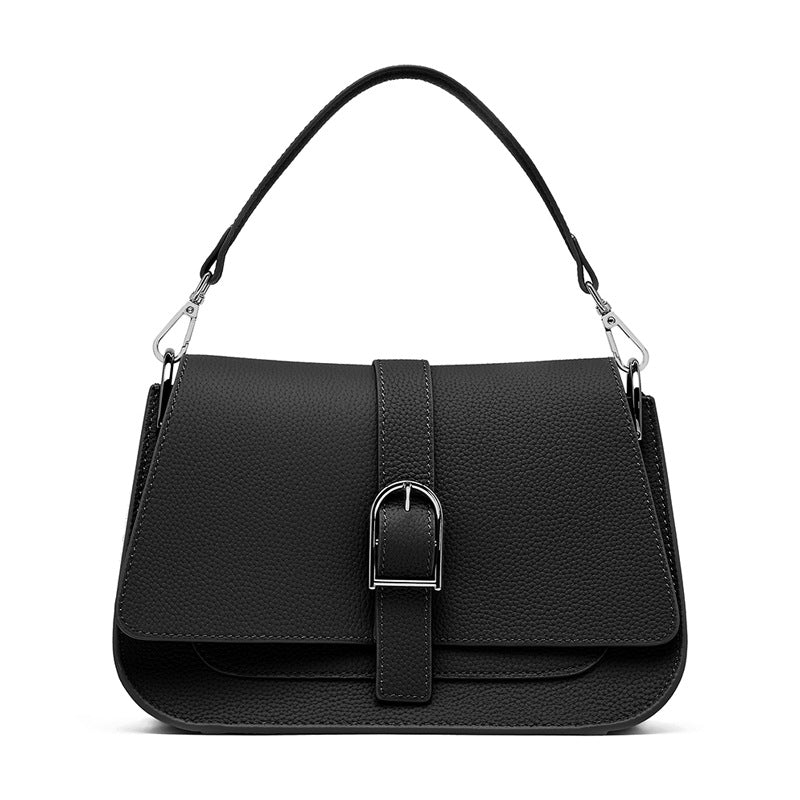 Women's Stylish Plain Leather Satchel Bag-RAIIFY