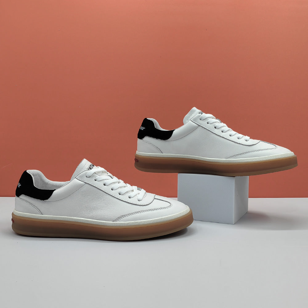 Men Fashion Soft Leather Flat Casual Shoes-RAIIFY