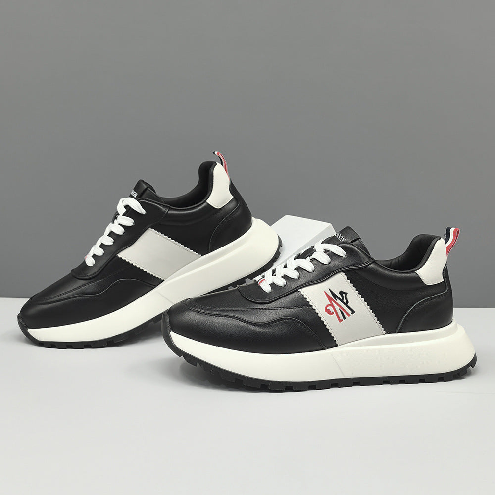 Men Fashion Quilted Leather Casual Shoes-RAIIFY