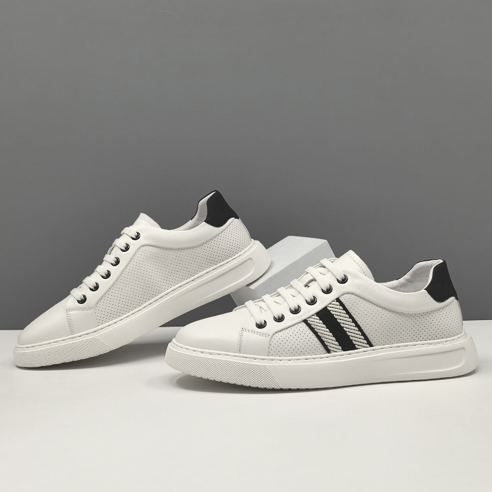 Men's Fashion Breathable Leather Flat Slip-on Casual shoes-RAIIFY