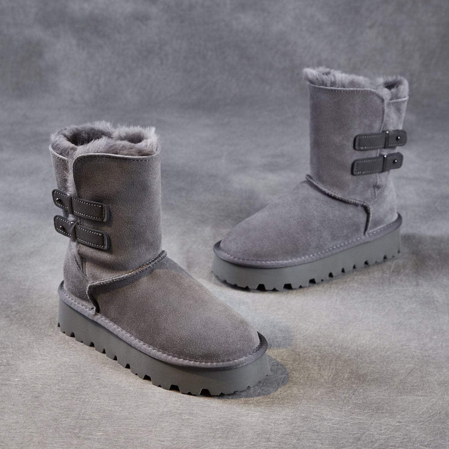 Women's Suede Retro Soft Comfort Snow Boots-RAIIFY