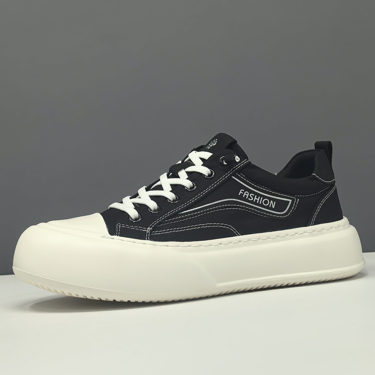 Men's Breathable Canvas Thick Sole Casual Board Shoes-RAIIFY